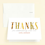 "Zoo" - Children's Birthday Party Thank You Cards in Tiger by Kelly Nasuta - Front