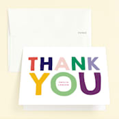 "This Gal" - Children's Birthday Party Thank You Cards in Fuchsia by Baumbirdy - Front