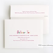 "One" - Children's Birthday Party Thank You Cards in Peony by Phrosné Barwood - FREE Recipient Addressing