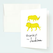 "modern safari party" - Children's Birthday Party Thank You Cards in Sun by Phrosné Barwood - Front
