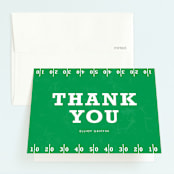 "Go Team" - Children's Birthday Party Thank You Cards in Sporting Green by lena barakat - Front
