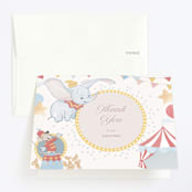 "Disney's Dumbo" - Children's Birthday Party Thank You Cards in Sugar by Teju Reval - Front