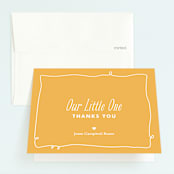 "Little One" - Children's Birthday Party Thank You Cards in Snow by sweet street gals - Front