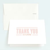 "What a Year" - Children's Birthday Party Thank You Cards in Rose by Lauren Chism - Front