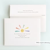 "Rainbow sun" - Children's Birthday Party Thank You Cards in Sherbet by Jennifer Wick - FREE Recipient Addressing