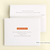 "Plus" - Children's Birthday Party Thank You Cards in Tangerine by Olivia Raufman - FREE Recipient Addressing
