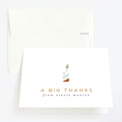 "Lit Candle" - Children's Birthday Party Thank You Cards in Full Spectrum by Up Up Creative - Front