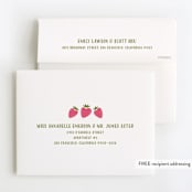 "Berry Sweet" - Children's Birthday Party Thank You Cards in Strawberry by Laura Hankins - FREE Recipient Addressing