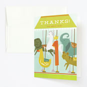 "The magic one" - Children's Birthday Party Thank You Cards in Pistachio by Ana de Sousa - Front