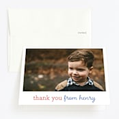 "One Two Three" - Children's Birthday Party Thank You Cards in Carnival by Susan Brown - Front