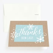 "Wintery" - Children's Birthday Party Thank You Cards in Frost by JeAnna Casper - Front