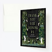 "Party In The Park" - Children's Birthday Party Thank You Cards in Charcoal by iamtanya - Front
