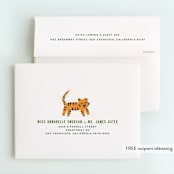 "Bear and Tiger" - Children's Birthday Party Thank You Cards in Forest by iamtanya - FREE Recipient Addressing