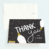 "Birthday Bake Off" - Children's Birthday Party Thank You Cards in Chalkboard by Shiny Penny Studio - Front