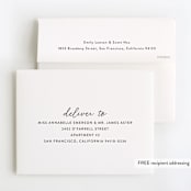 "Birthday Script" - Children's Birthday Party Thank You Cards in Snow by Kasia Labocki - FREE Recipient Addressing