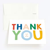 "These Babes" - Children's Birthday Party Thank You Cards in Mint by Baumbirdy - Front