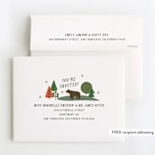 "Skip Go" - Children's Birthday Party Thank You Cards in Forest by Jennifer Lew - FREE Recipient Addressing