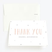 "Sweet Surprise" - Children's Birthday Party Thank You Cards in Buttercream by Leah Bisch - Front