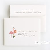 "Let's flamingle!" - Children's Birthday Party Thank You Cards in Cotton Candy by Jennifer Wick - FREE Recipient Addressing