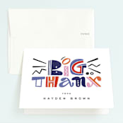"funny letters" - Children's Birthday Party Thank You Cards in Smoothie by Anastasia Makarova - Front