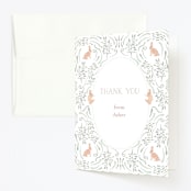 "Hop on Over II" - Children's Birthday Party Thank You Cards in Mint by Hallie Fischer - Front