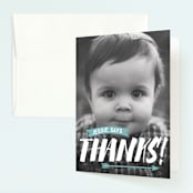 "Wild" - Children's Birthday Party Thank You Cards in Pool by Jessie Steury - Front