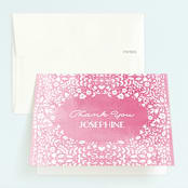 "Cute painted birthday" - Children's Birthday Party Thank You Cards in Cherry Blossom by Phrosné Barwood - Front
