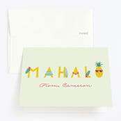 "Aloha" - Children's Birthday Party Thank You Cards in Grass by Annie Holmquist - Front