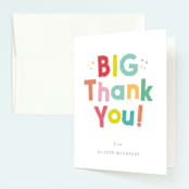 "Happy Day" - Children's Birthday Party Thank You Cards in Dandelion by Itsy Belle Studio - Front