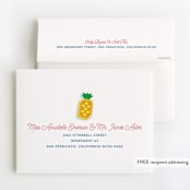 "Pool Party" - Children's Birthday Party Thank You Cards in Pineapple by Erica Krystek - FREE Recipient Addressing