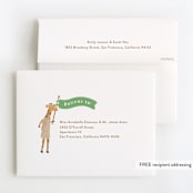 "birthday safari" - Children's Birthday Party Thank You Cards in Grasshopper by Jennifer Wick - FREE Recipient Addressing