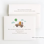 "Let's ride" - Children's Birthday Party Thank You Cards in Crepe by Jennifer Wick - FREE Recipient Addressing