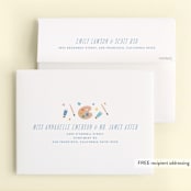 "let's pARTy!" - Children's Birthday Party Thank You Cards in Frost by Ellen Schlegelmilch - FREE Recipient Addressing