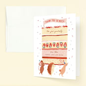 "Cake carry" - Children's Birthday Party Thank You Cards in Strawberry Shortcake by Sarah Knight - Front