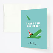 "Pool Party" - Children's Birthday Party Thank You Cards in Fruit Punch by mo kelley - Front