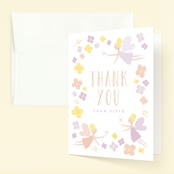 "fairy garden" - Children's Birthday Party Thank You Cards in Peach by Angela Thompson - Front