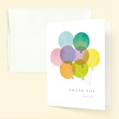 "year" - Children's Birthday Party Thank You Cards in Teal by Lori Wemple - Front