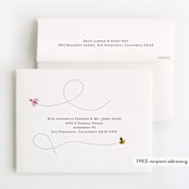 "Buggy" - Children's Birthday Party Thank You Cards in Peony by Erin Deegan - FREE Recipient Addressing