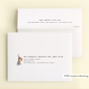 "Puppy Pizza Party" - Children's Birthday Party Thank You Cards in Cobblestone by Stephanie Given - FREE Recipient Addressing