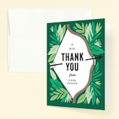 "Bow and Arrow" - Children's Birthday Party Thank You Cards in Evergreen by Alethea and Ruth - Front