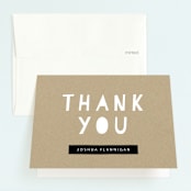 "Cardboard Box" - Children's Birthday Party Thank You Cards in Watermelon by Lehan Veenker - Front