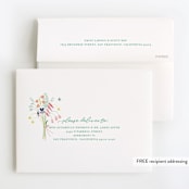 "Birthday Botanicals" - Children's Birthday Party Thank You Cards in Summer Peach by Eve Schultz - FREE Recipient Addressing
