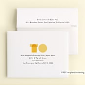 "mod two" - Children's Birthday Party Thank You Cards in Buttercup by Lori Wemple - FREE Recipient Addressing