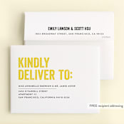 "Head Bang" - Children's Birthday Party Thank You Cards in Lemon by Carrie ONeal - FREE Recipient Addressing