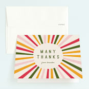 "Color Burst" - Children's Birthday Party Thank You Cards in Gumdrop by Iveta Angelova - Front
