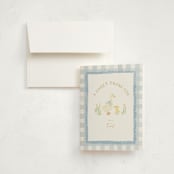 "Vintage goose" - Children's Birthday Party Thank You Cards in Sky by Creo Study - Front