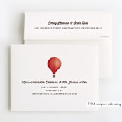 "Greatest Adventure" - Children's Birthday Party Thank You Cards in Signal Red by Jennifer Wick - FREE Recipient Addressing