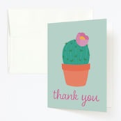 "Fiesta!" - Children's Birthday Party Thank You Cards in Jade by Annie Holmquist - Front