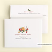 "Flower Wagon" - Children's Birthday Party Thank You Cards in Strawberry by Leah Bisch - FREE Recipient Addressing