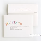 "Double the fun" - Children's Birthday Party Thank You Cards in Sherbet by Creo Study - FREE Recipient Addressing